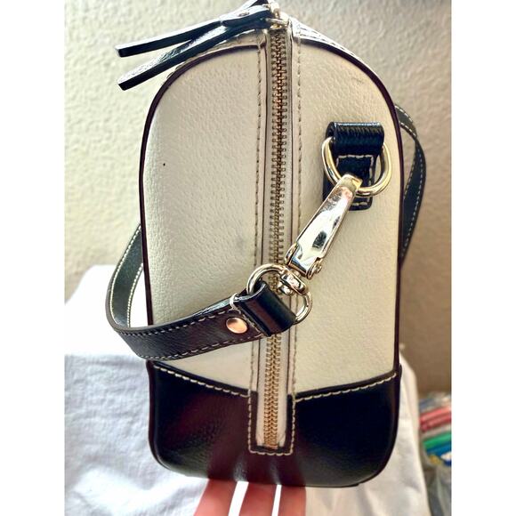 Kate Spade New York Black White Satchel Purse Handbag Shoulder Bag Polka Dot - Picture 3 of 16